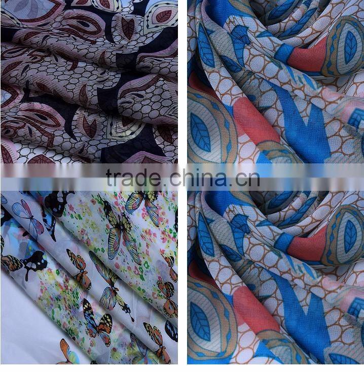 100% Polyster Chiffon Paper Digital Printed Fabric Wholesale