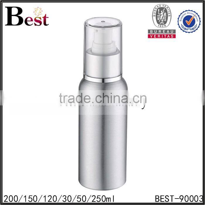 30/50/120/200/250ml aluminum bottle aluminum spray pump aluminum bottle for olive oil