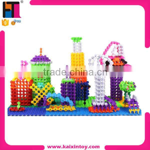 75 pcs plastic children DIY educational snowflake building bricks