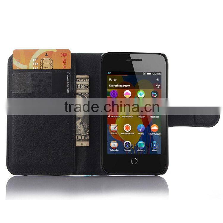 Top level stylish wallet case for alcatel ot4019a