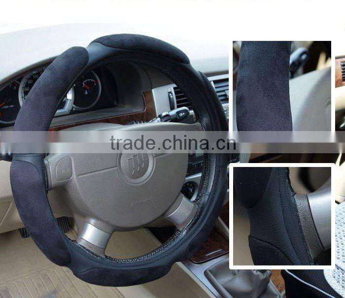 Red Suede Steering Wheel Cover