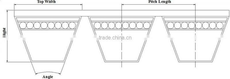 Lucky Star Xg988z/4lz-5.0z Rice Combine Harvester Rubber V Belts