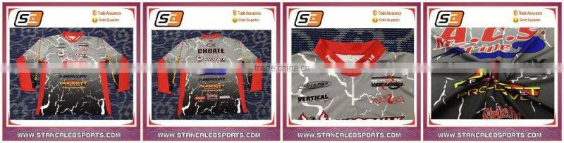 Stan Caleb high quality cheap low MOQ quick dry custom sublimation printed fishing jersey