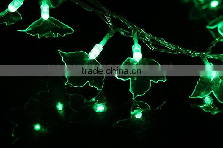 TZFEITIAN Walmart SEDEX audit outdoor decor green color maple leaf string light
