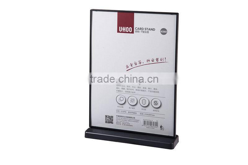 Upright vertical sign holder,plastic sign holder, 8.5''*11'' upright Menu Ad Frame