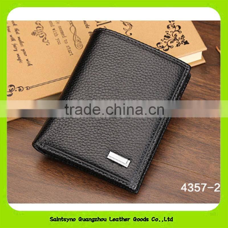 16023 Custom braned highly real leather gift set wallet belt card holder