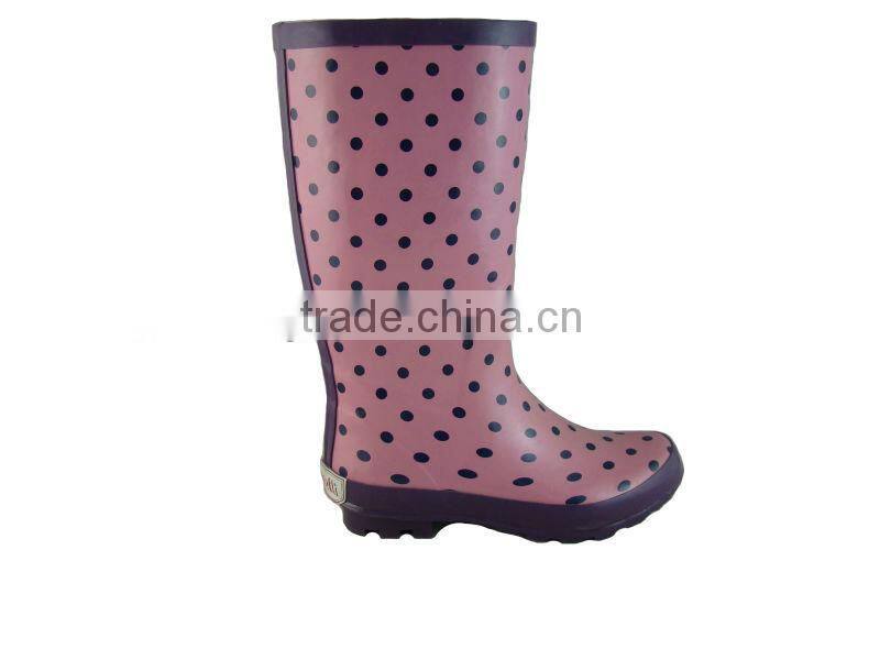 New style dot half rubber wellingtons