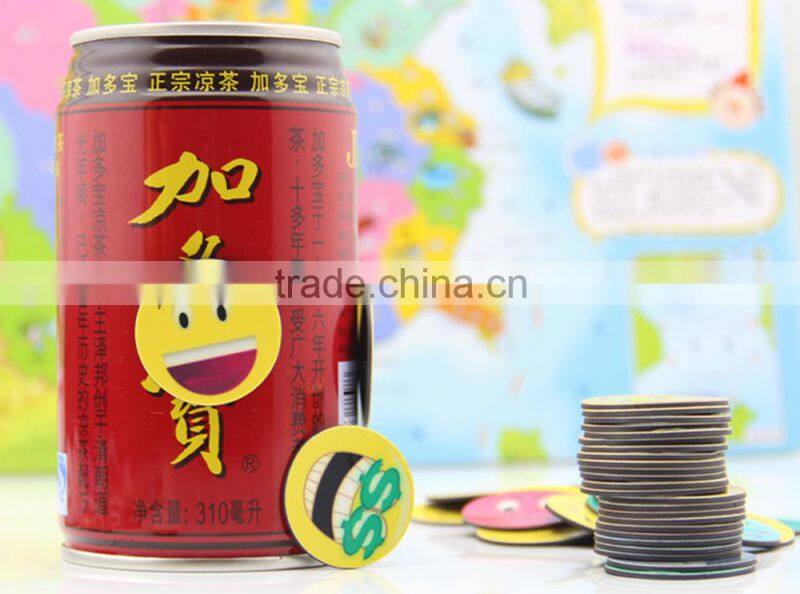 custom round printed paper fridge magnet