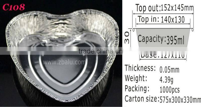Heart Shape Aluminum Cake Pan Disposable C108