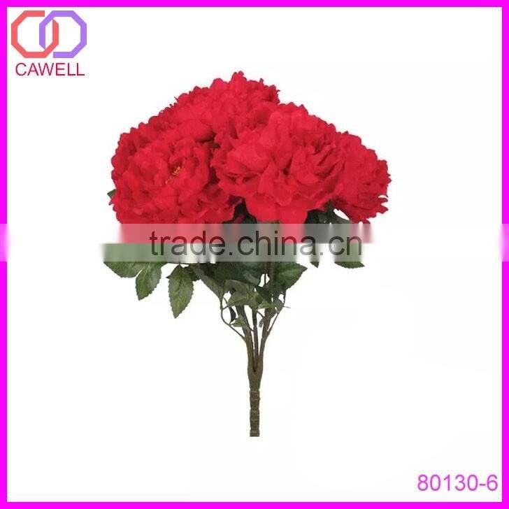Factory direct sale artificial flower silk 5 head penoy flower