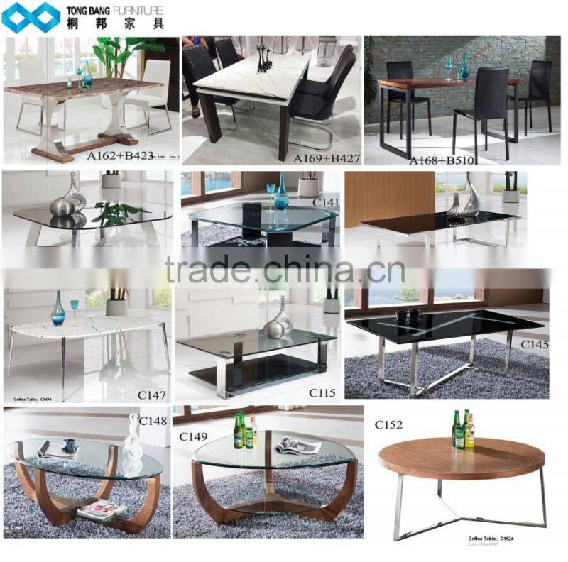 TB black walnut dining table wood designs with black painting leg
