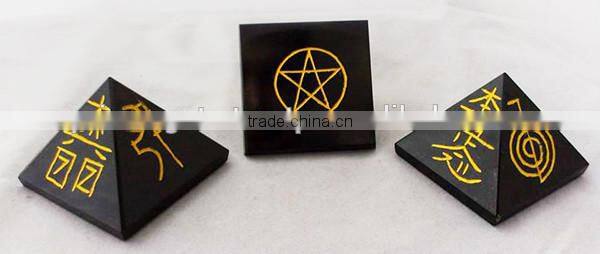 Black Agate Reiki Pyramids | Reiki Pyramid