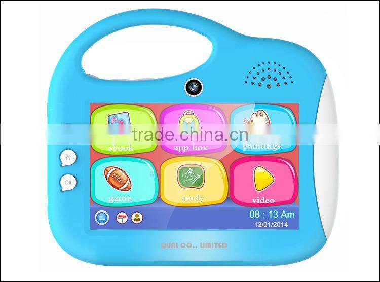 Hot Selling 5 inch kids tablet case with handle Rockchip 2926 single core Cortex A9 1.3GHz 800*480 Pixels HD Screen C