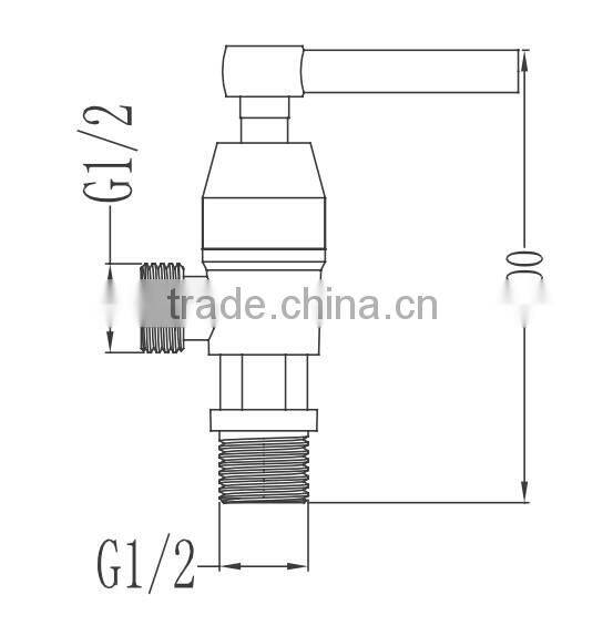 ABS plastic chrome surface good quality double angle valve