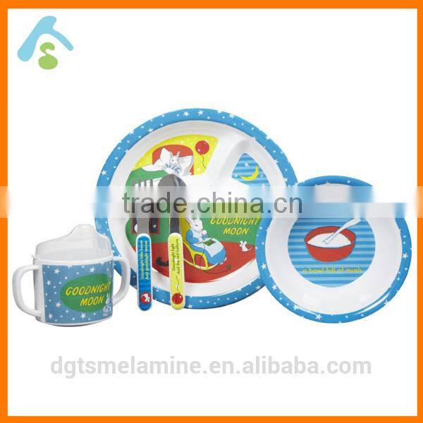 Very Popular Pruduct in Europe melamine plastic children dinnerware set for sale