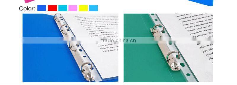 A4 Transparent Color Ring Binder Hole File Folder/A4 Hole File