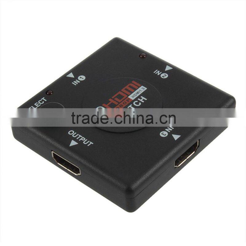 New Portable 1x4HD Splitter3 in 1Out 4 Ports hdmi splitter to coaxial