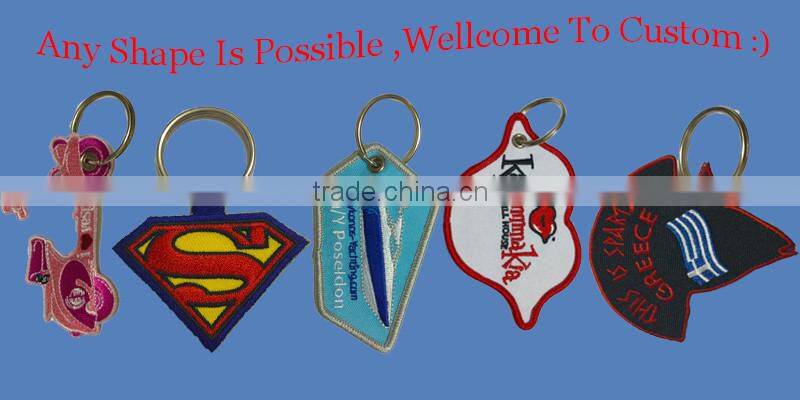 2016 hot sale embroidery keychain