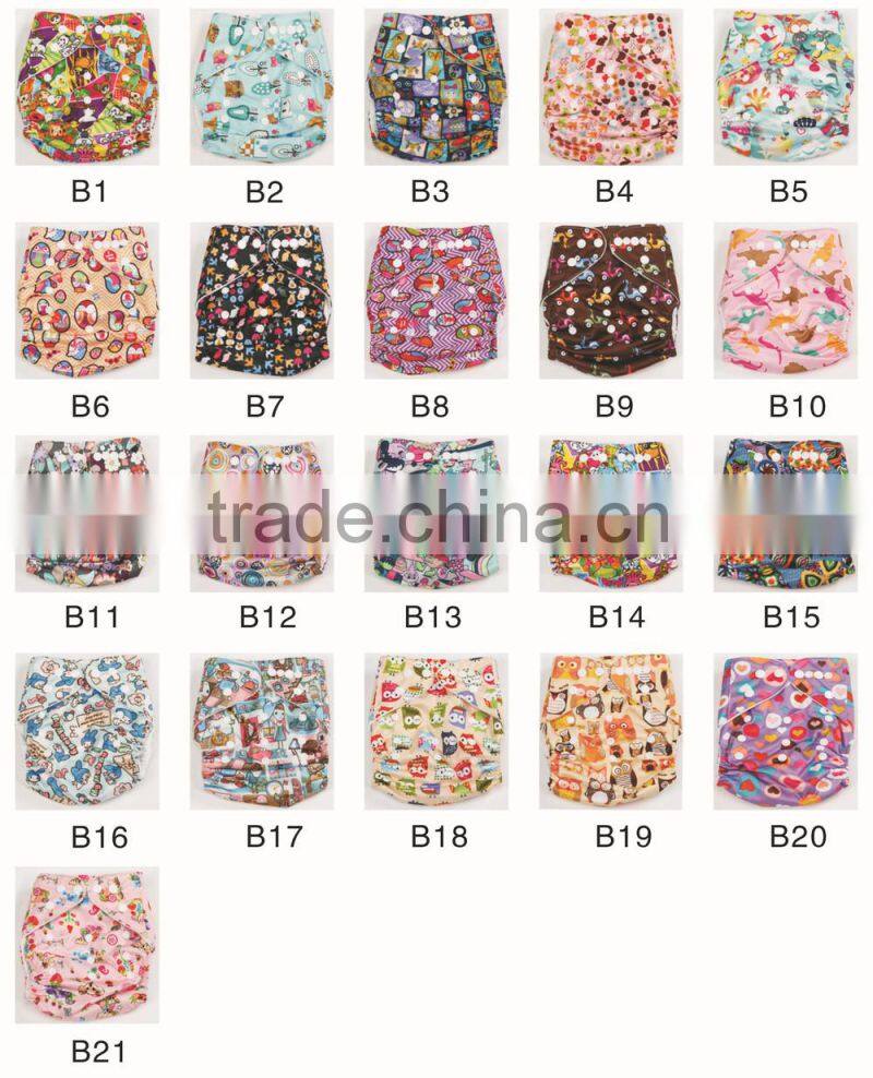 Eco friendly Reusable waterproof plain color baby cloth diaper cover without pocket