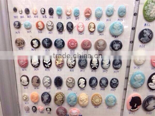 wholesale resin oval cameo embellishments for decoration