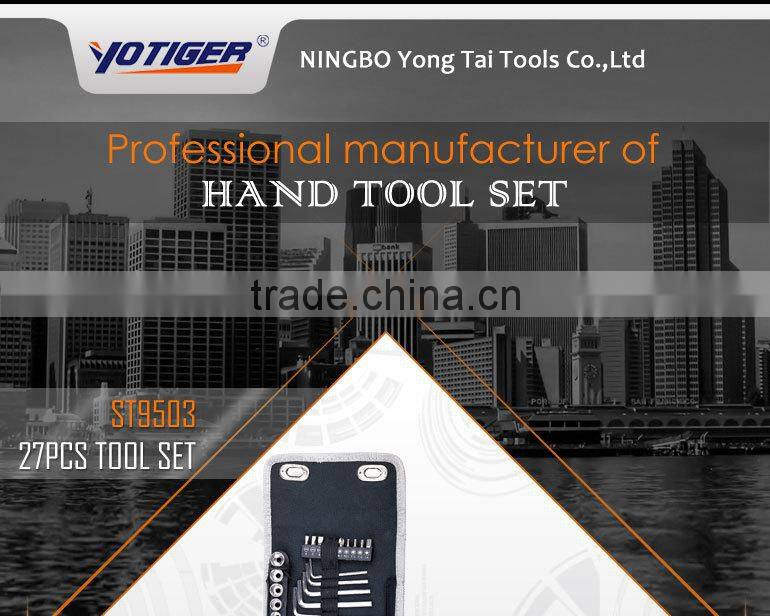 27pcs High Quality Folding Tool Bag Mechanics Tool Kit Set