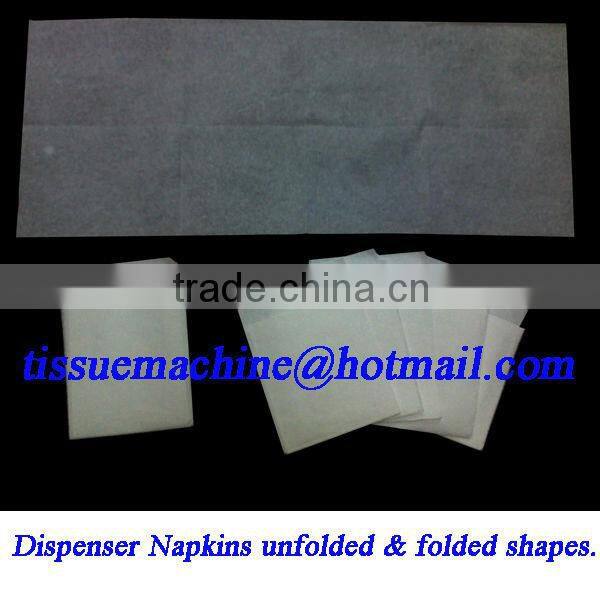 Siemens Mitsubishi PLC controlled 2 Lanes Italy Design Embossing Printing High Speed Automatic 1/8 Napkin Folding Machine