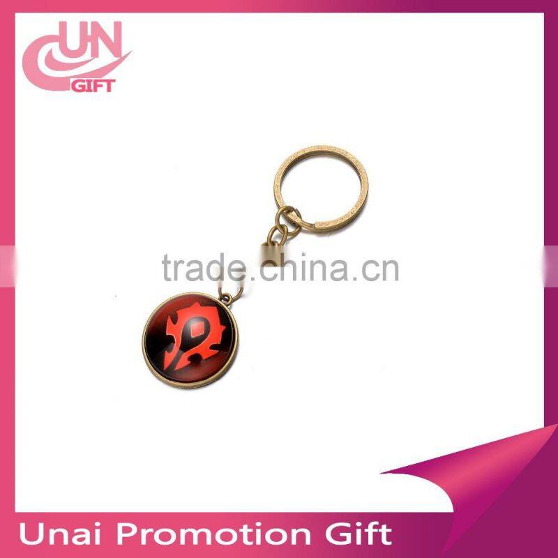 Promotion gift Custom OEM design laser cut logo key holder Handmade leather keychain