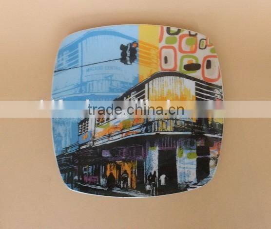 12 inch Large dinner plates restaurant square custom decorative dinner plates custom made plate