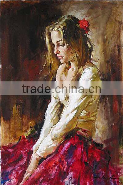 The Hot-selling Home Decoration Beautiful Abstract Dancing Flamenco Oil Painting