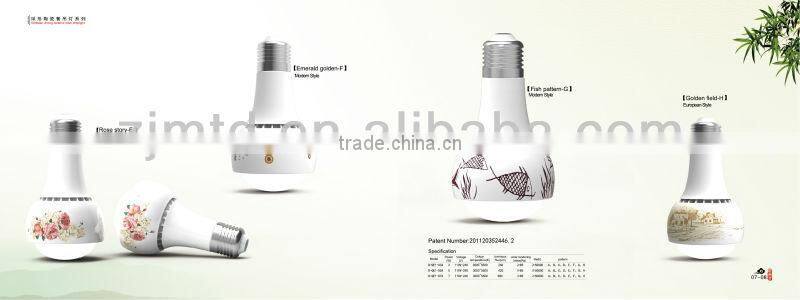 LED crafts,led droplight LED ceramic lamp ,LED ceramic bulb,ceramic holder ,indoor droplight"Annular top"