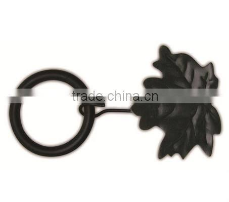 Curtain Spring Clip With Leaf Black