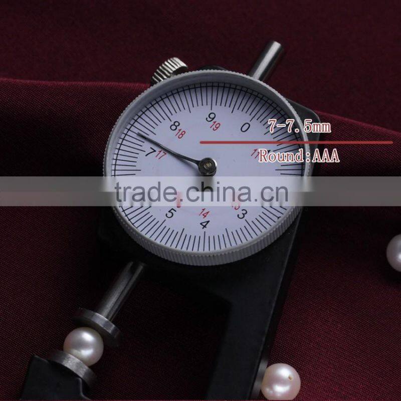 7-7.5mm AAA perfect round strong luster natural freshwater loose pearl no holes