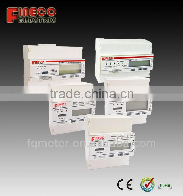 EM738 380v watt meter 3 phase 4 wire meter sub-meter