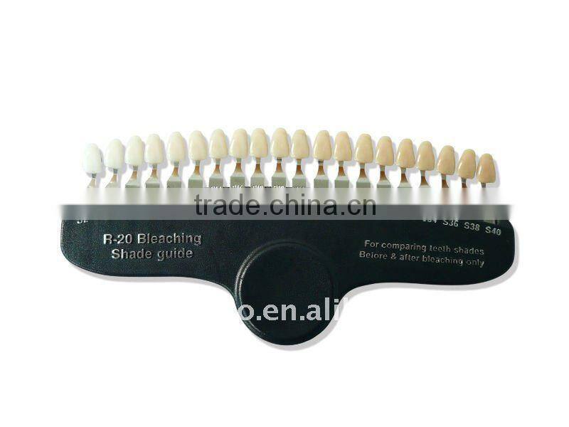 Teeth whitening shade guide with 20 shades, bleaching shade guide