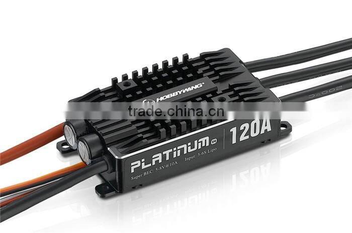 Hobbywing RC Aircraft System Platinum 120A V4 Brushless ESC Excellent Motor Speed Governing