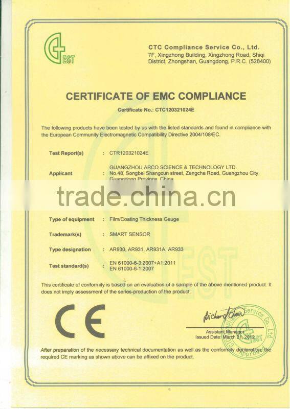 Film Ultrasonic Paint Coating Thickness Gauge Meter