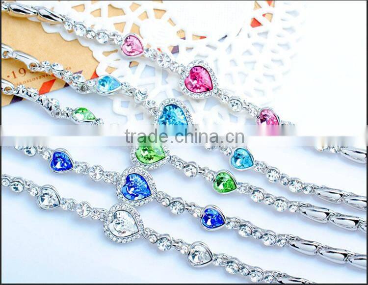 MYLOVE the heart of the ocean bracelet crystal hand chain