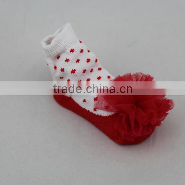 GSB-115 Hot sale fashion cotton plain lace flower design baby socks 2015