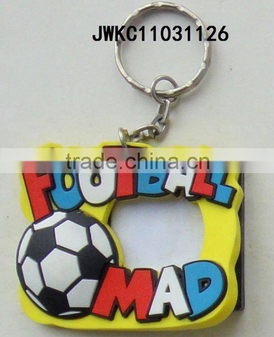 2014 BEST SELLING Fashion Design mini football photo frame keychain