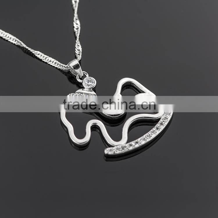 Alloy jewelry pendant!!!beautiful horse pendant inlaid cubic zirconia
