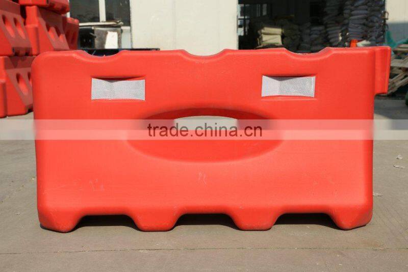 Entrance of the highway water filled barrier safety road barrier