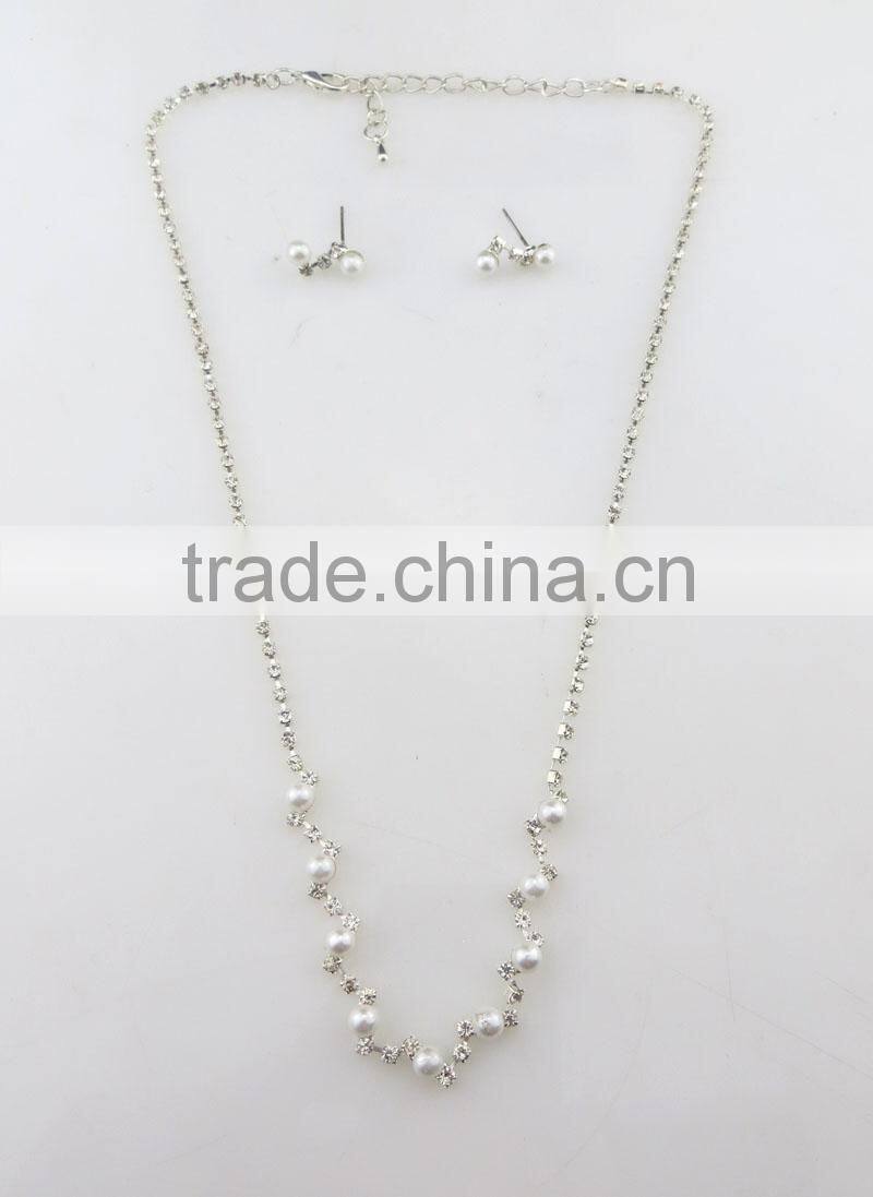 winter style indian jewelry set silver diamond wholesale