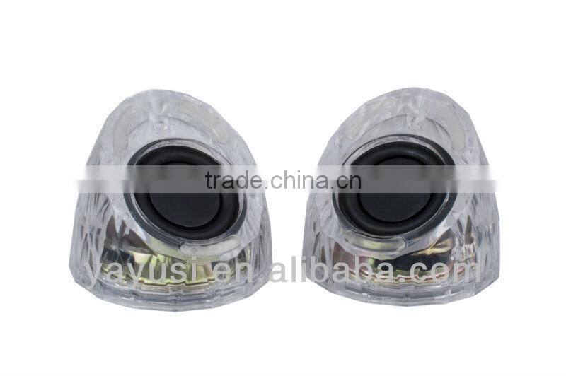 2.0 speaker, crystal light speaker