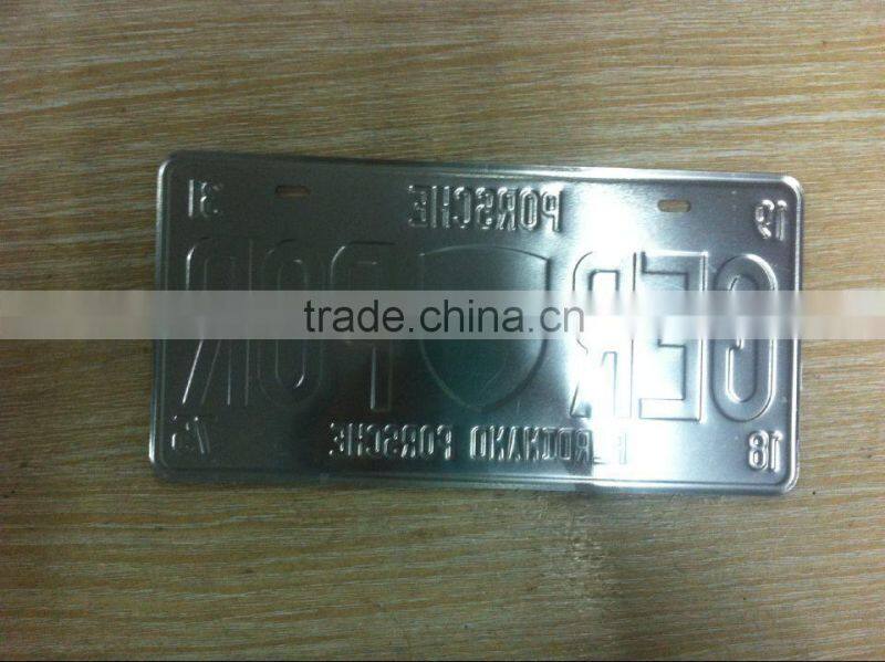 Souvenir vintage US embossed custom aluminum car plate license plate