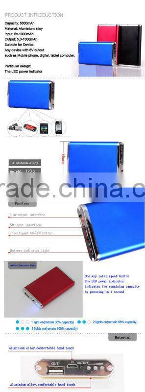 universal portable mobile charger,ultra slim USB power bank,external battery charging station