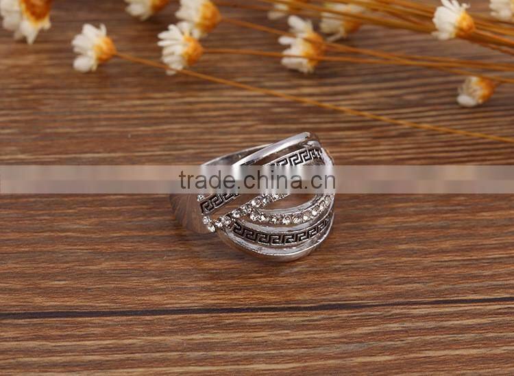 Korea style cheap jewelry online rose gold crystal rings