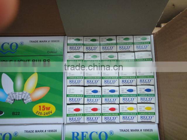 Candle Color Bulb/C35 Color bulb/Color Light Bulb 15W