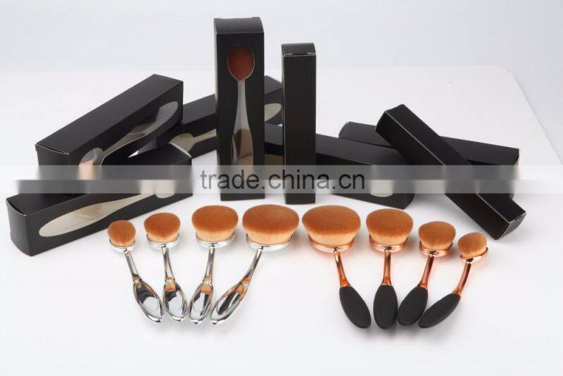 New High Quality 10pcs oval make up brush set, Oval foundation brush