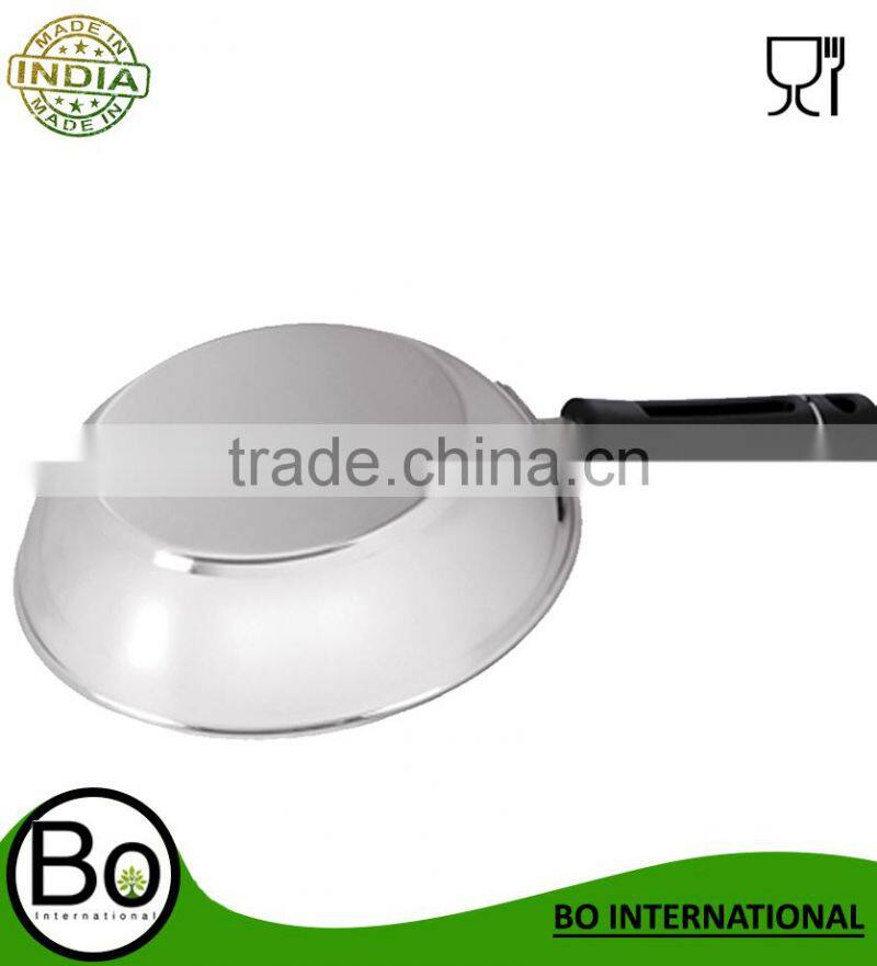 Stainless Steel Sandwich Bottom Triply Fry Pan 22, 24, 26 cm