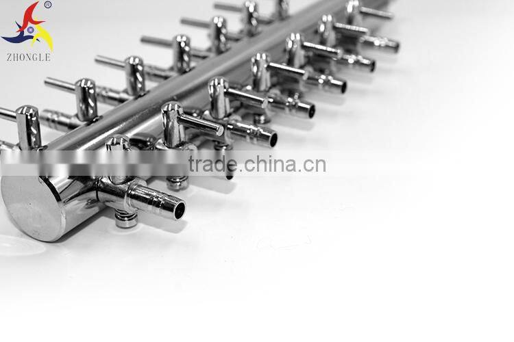 8mm inlet 4mm outlet one way in 14 way out metal air control valve both for liquid